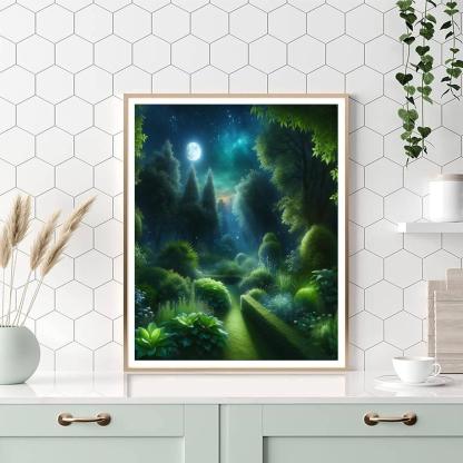 Midnight Garden Glow Number Painting