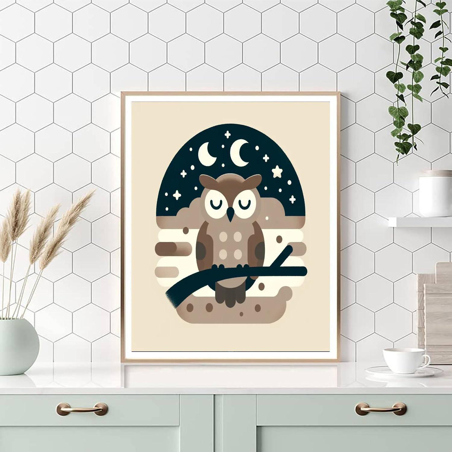 Hooting Night Owl Wisdom Paint By Numbers Kits
