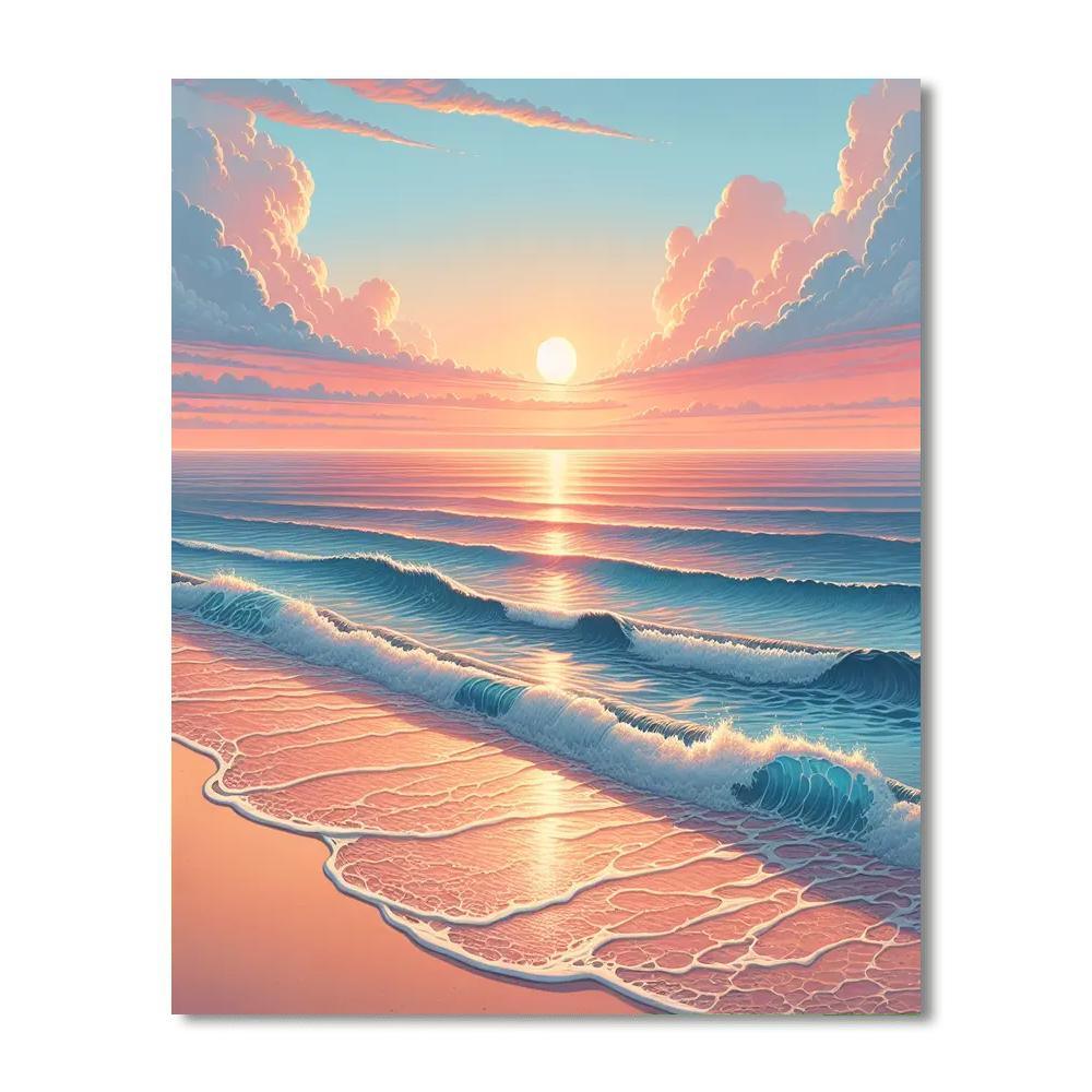 Elysian Ocean Sunrise Paint By Numbers Art