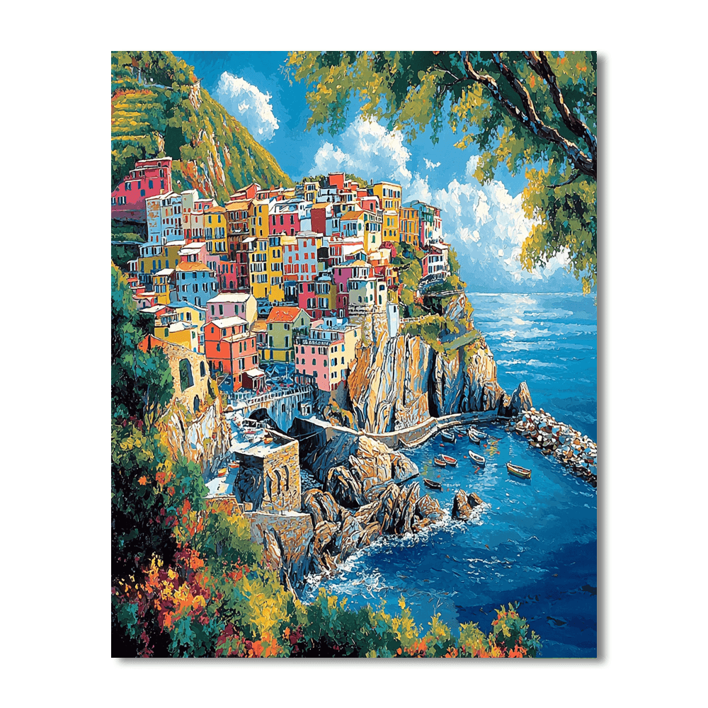 Cinque Terre Trails Number Painting