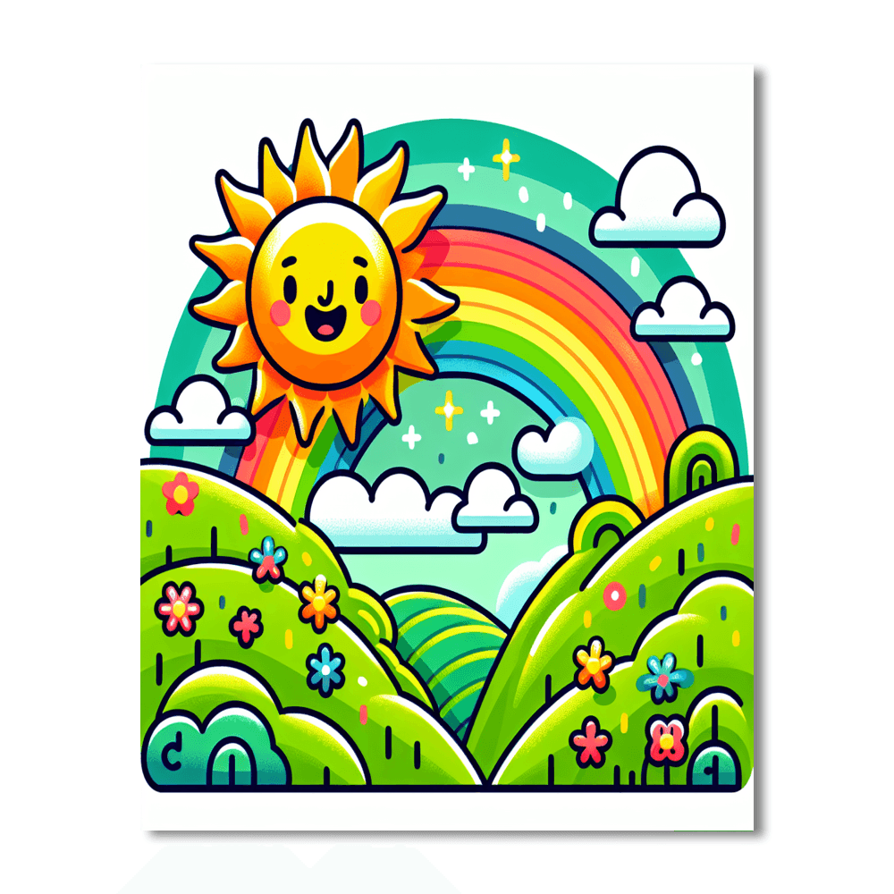 Sunshine And Rainbows Paint By Color