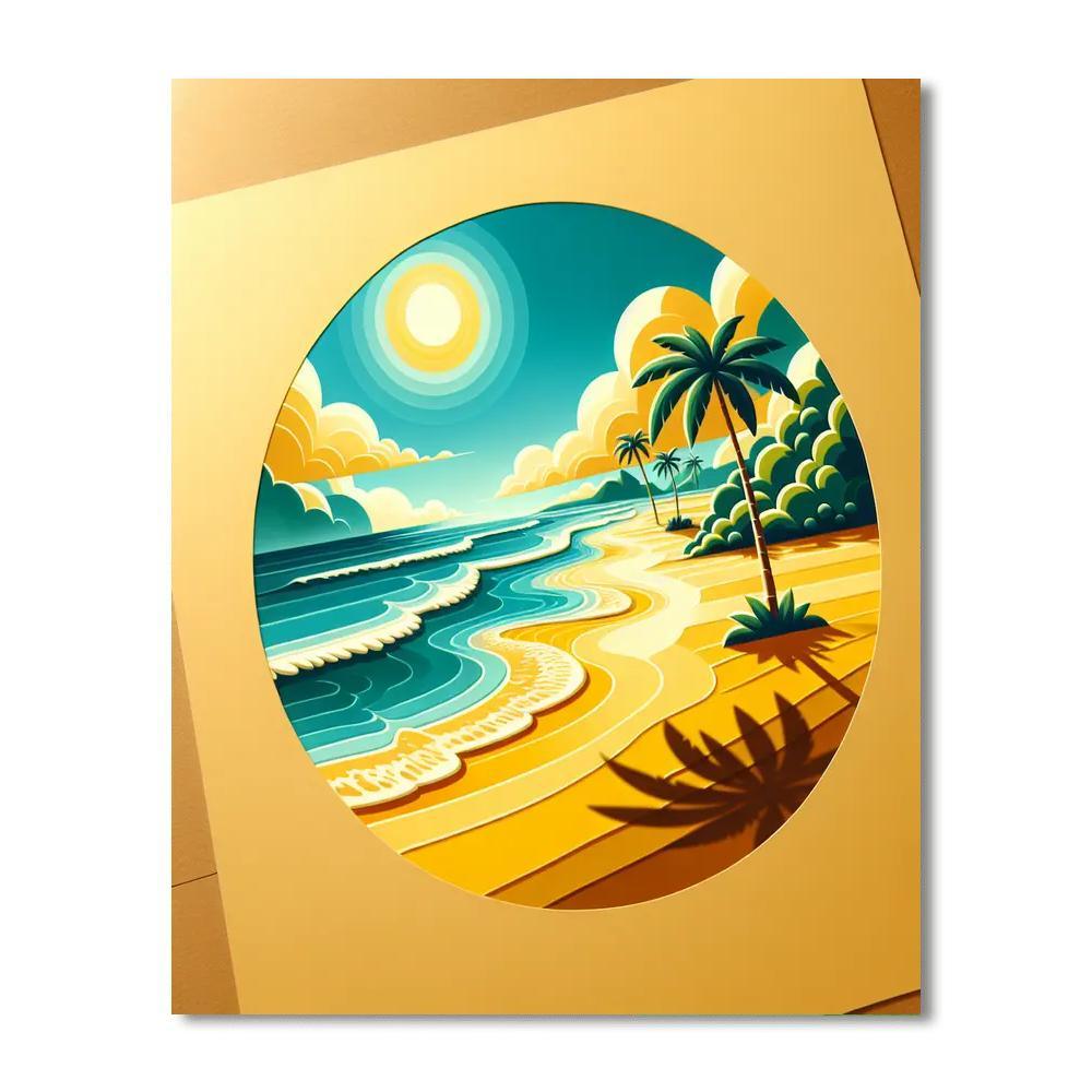Sunny Beach Day Delight Paint By Number