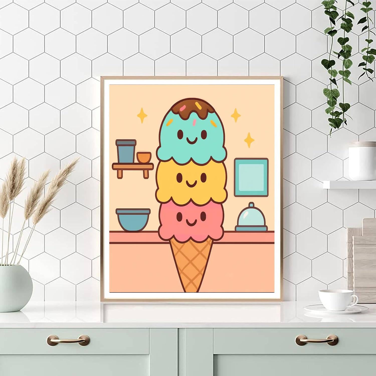 Incredible Ice Cream DIY Paint By Numbers
