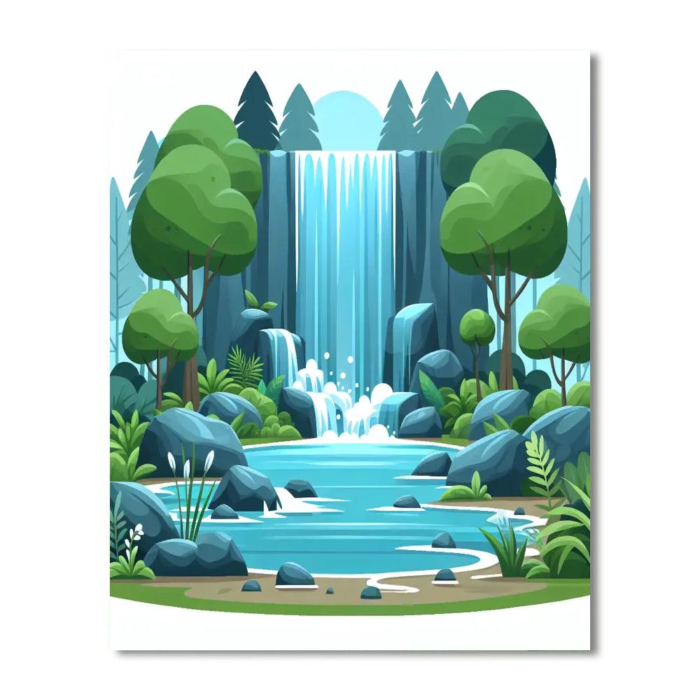 Wonderful Waterfalls Numbered Painting Kits
