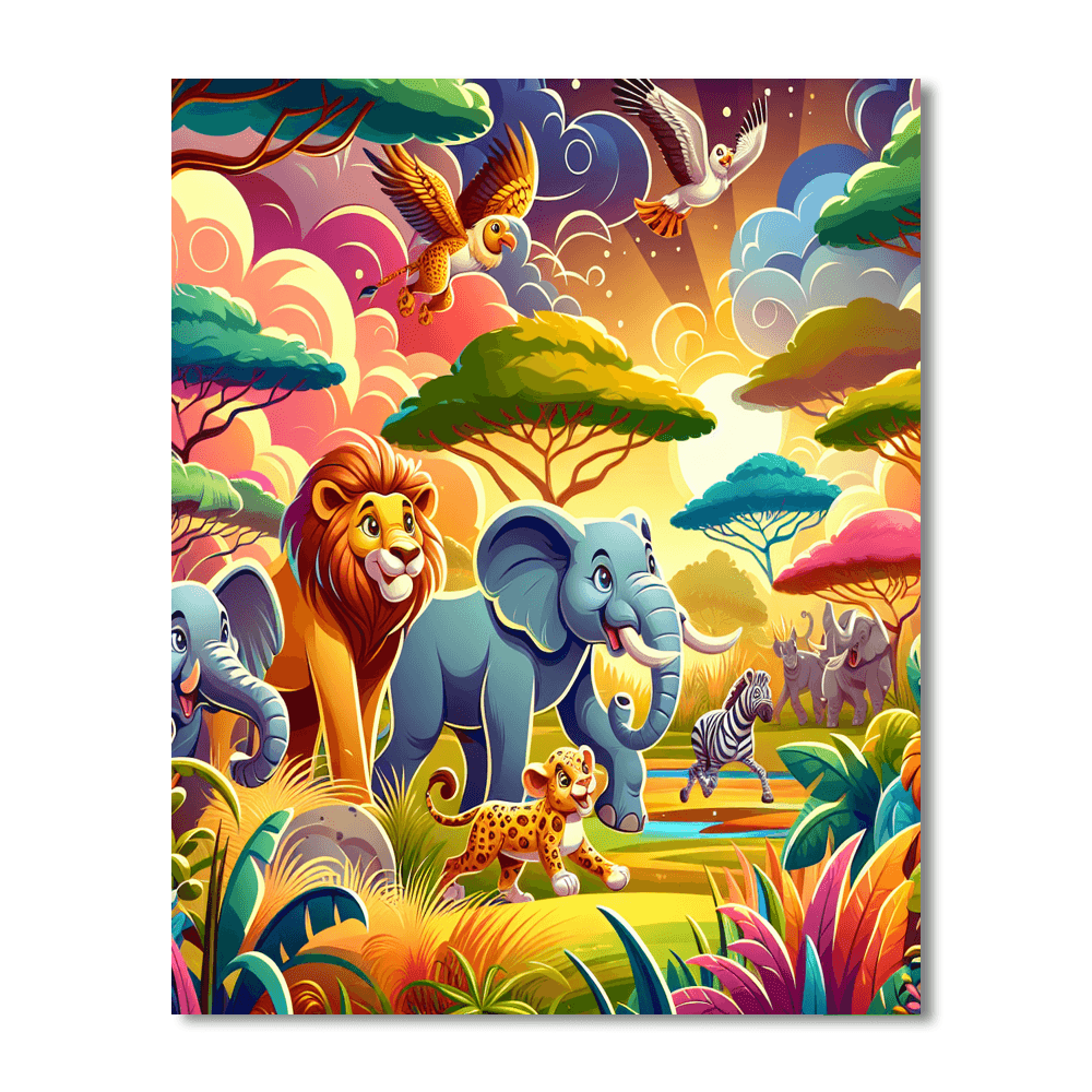 Wild Safari Expedition Numbered Painting Kits