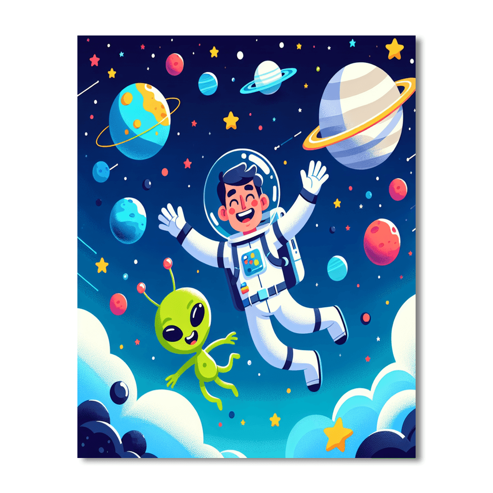 Dynamic Space Exploration Painting Number Kit