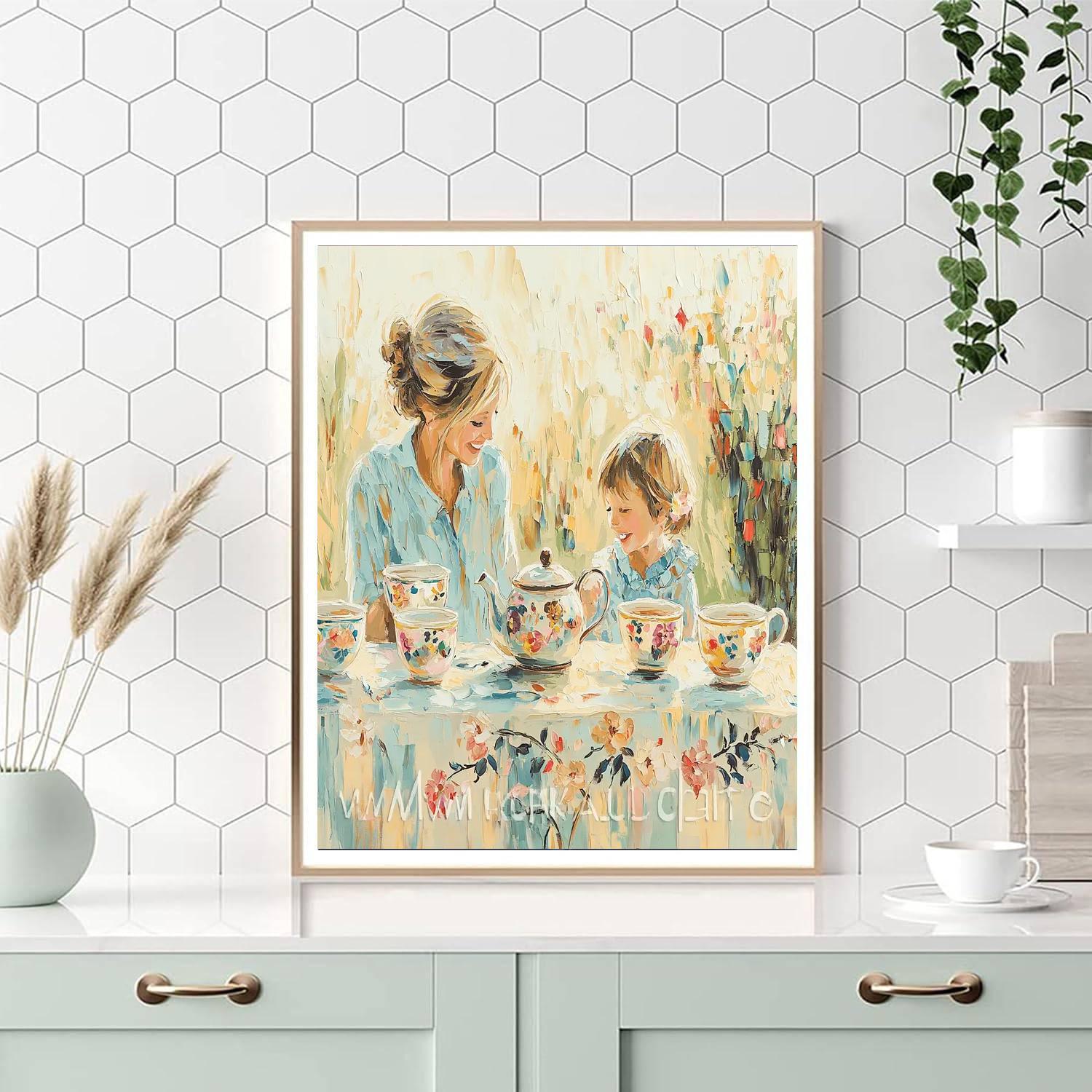 Morning Tea With Mom Painting Number Kit