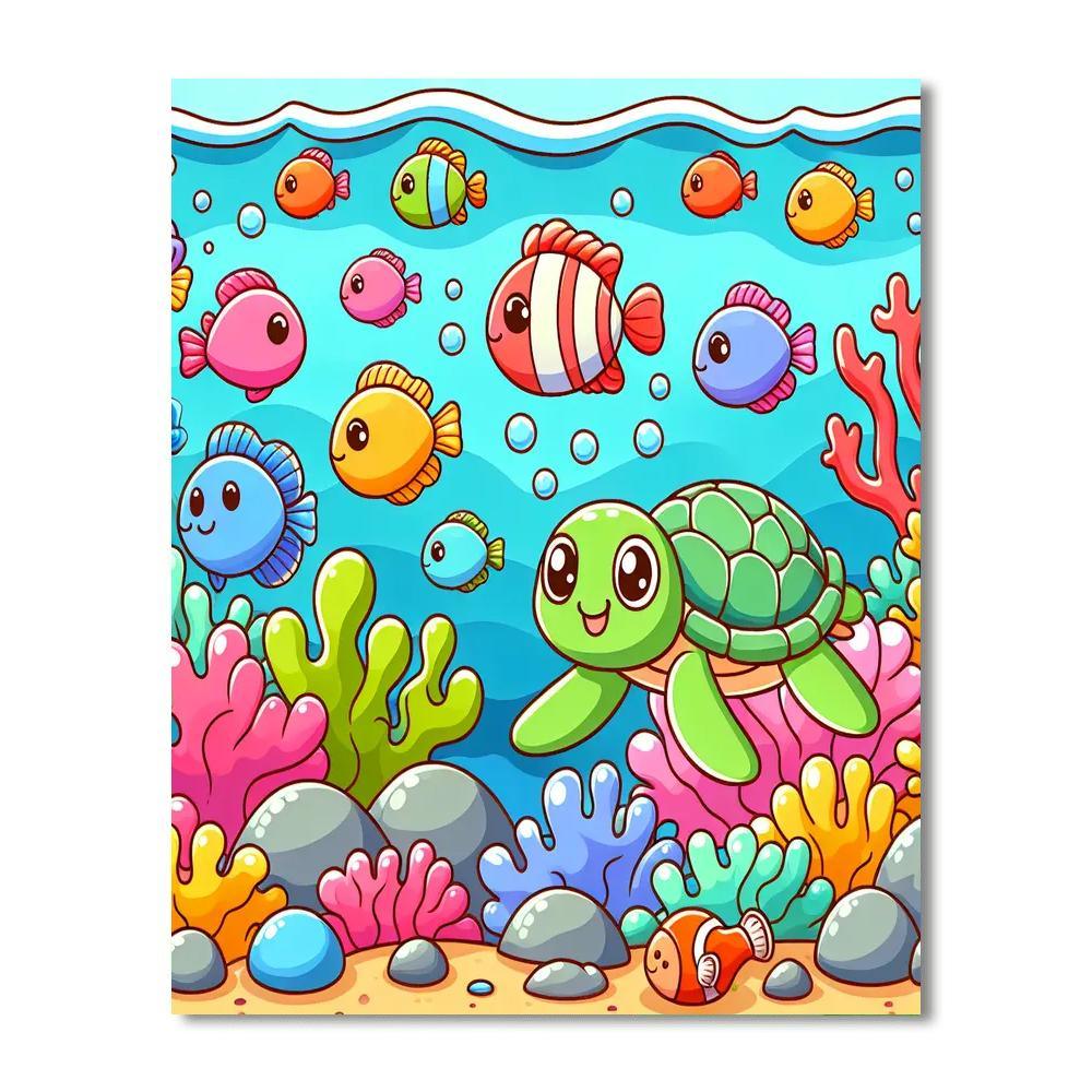 Exploring Underwater Wonders Numbered Painting Kits
