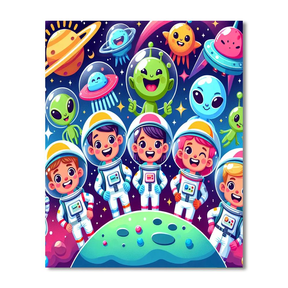 Sassy Space Expedition Painting Number Kit