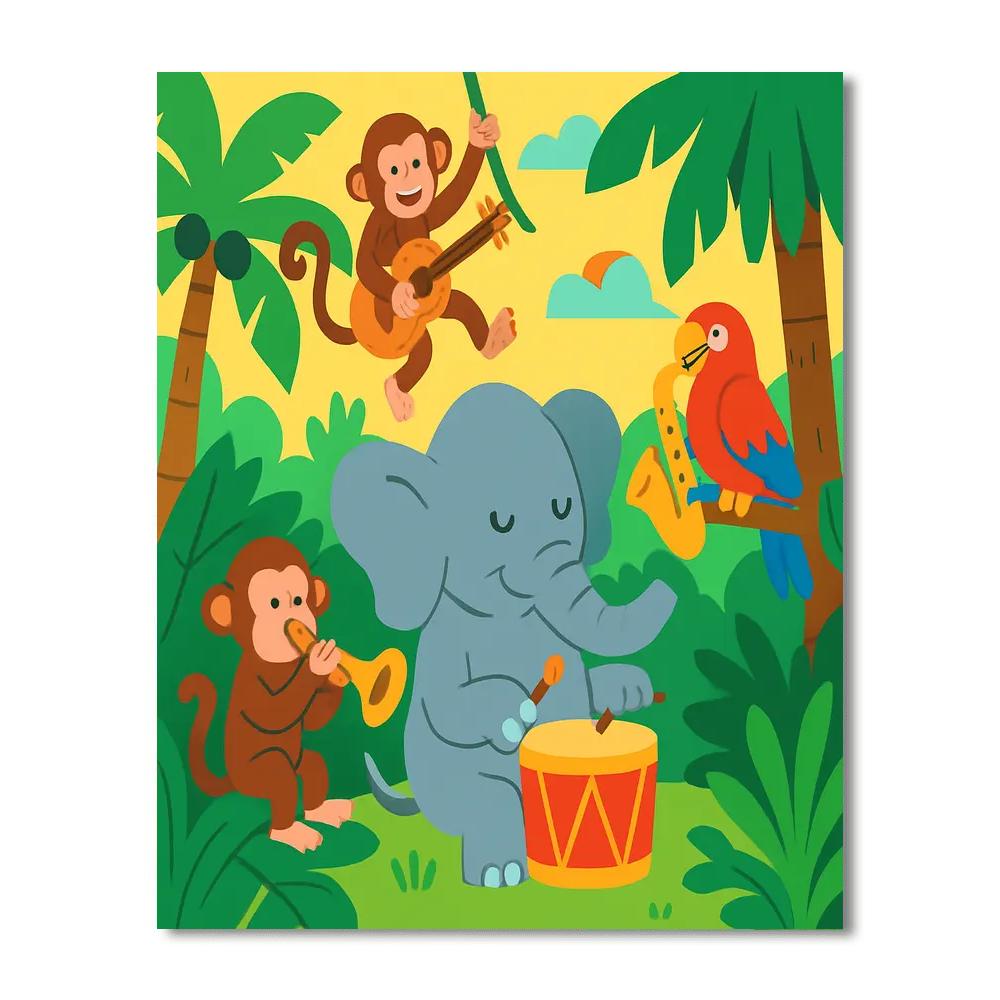 Wild Jungle Music Festival Paint By Number