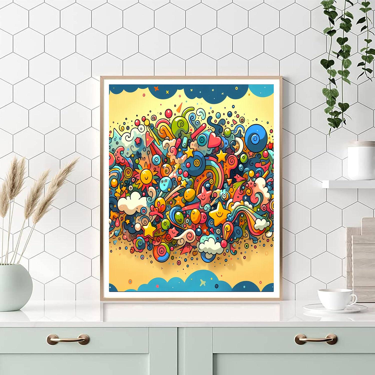 Doodle Adventure Paint By Numbers Art