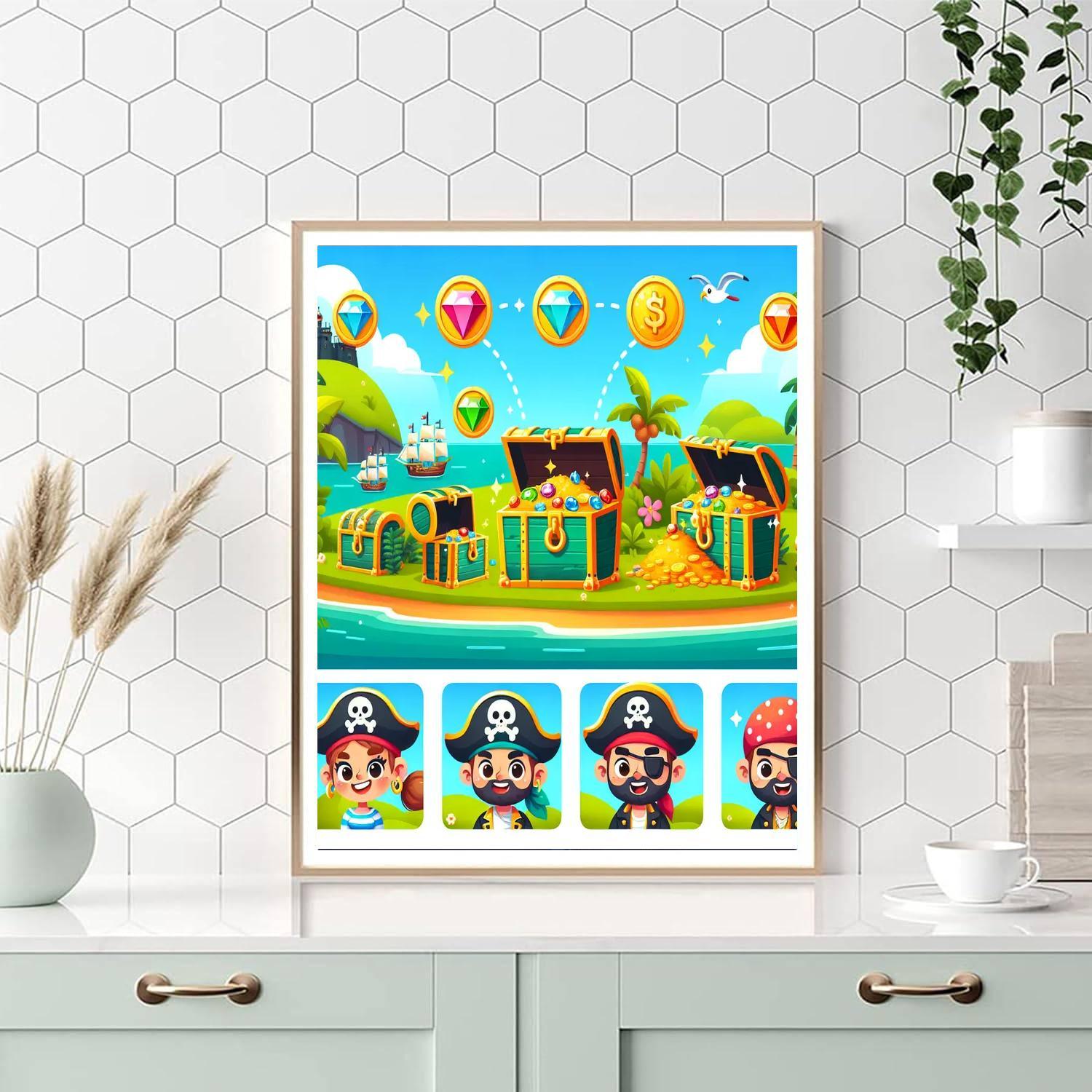 Mystery Island Treasure Number Painting