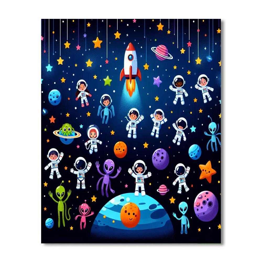 Exciting Galactic Adventures Painting By Numbers Kit