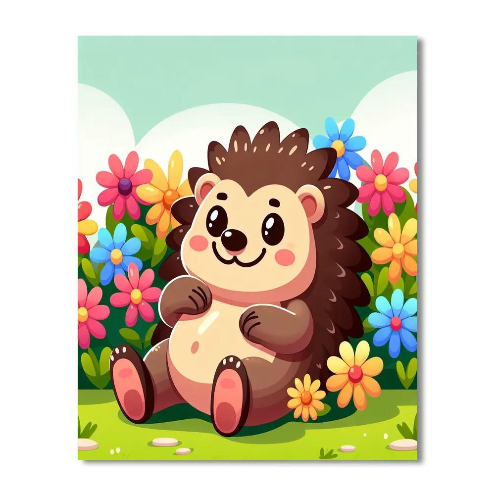 Cheery Hedgehog Paint By Number