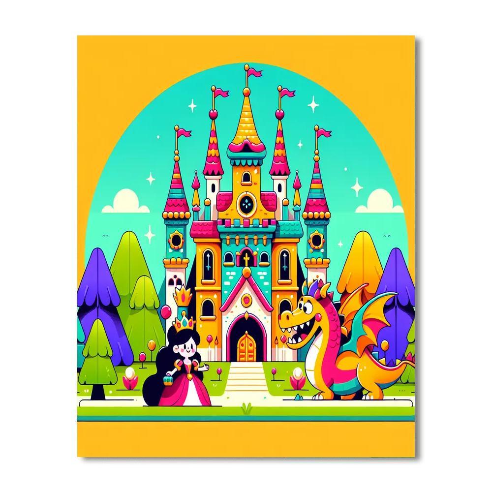 Magical Fairytale Kingdom Painting By Numbers Kit