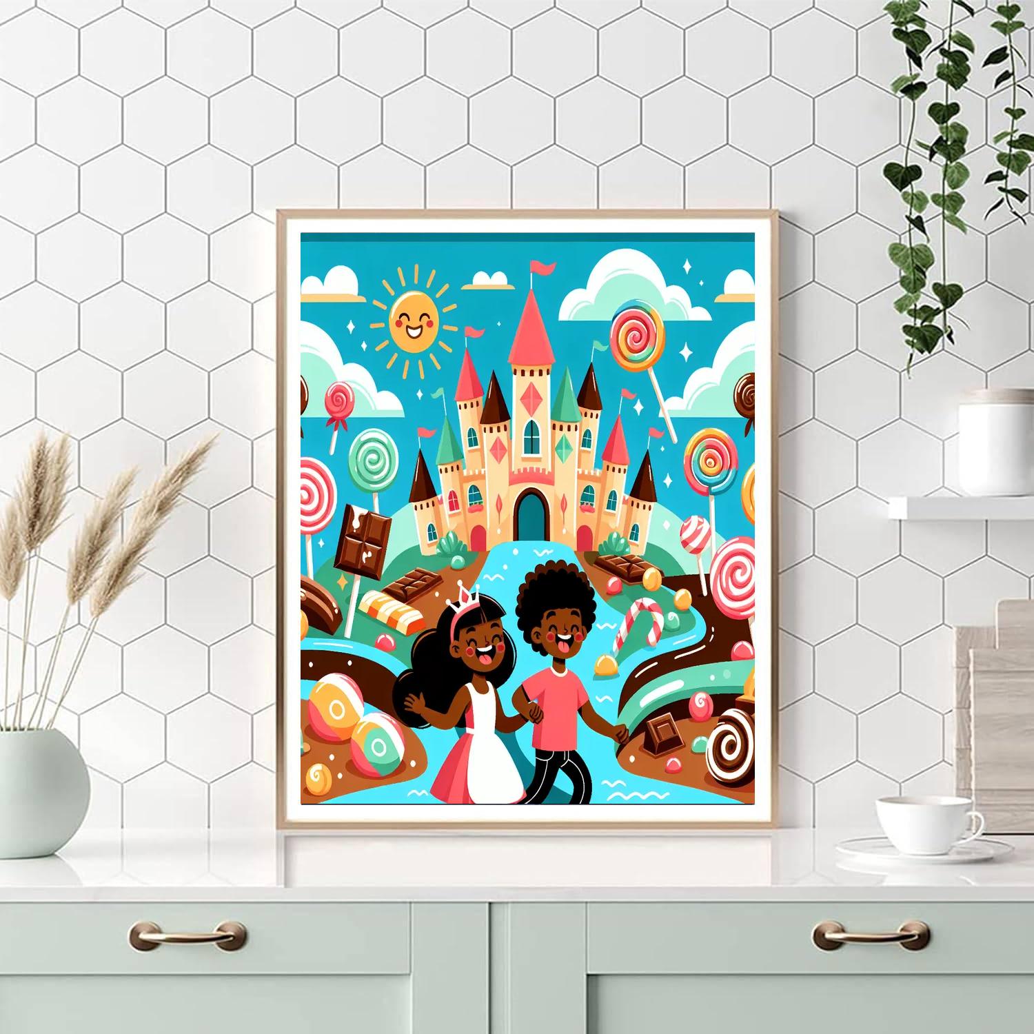 Adventure At The Candy Castle Paint By Numbers