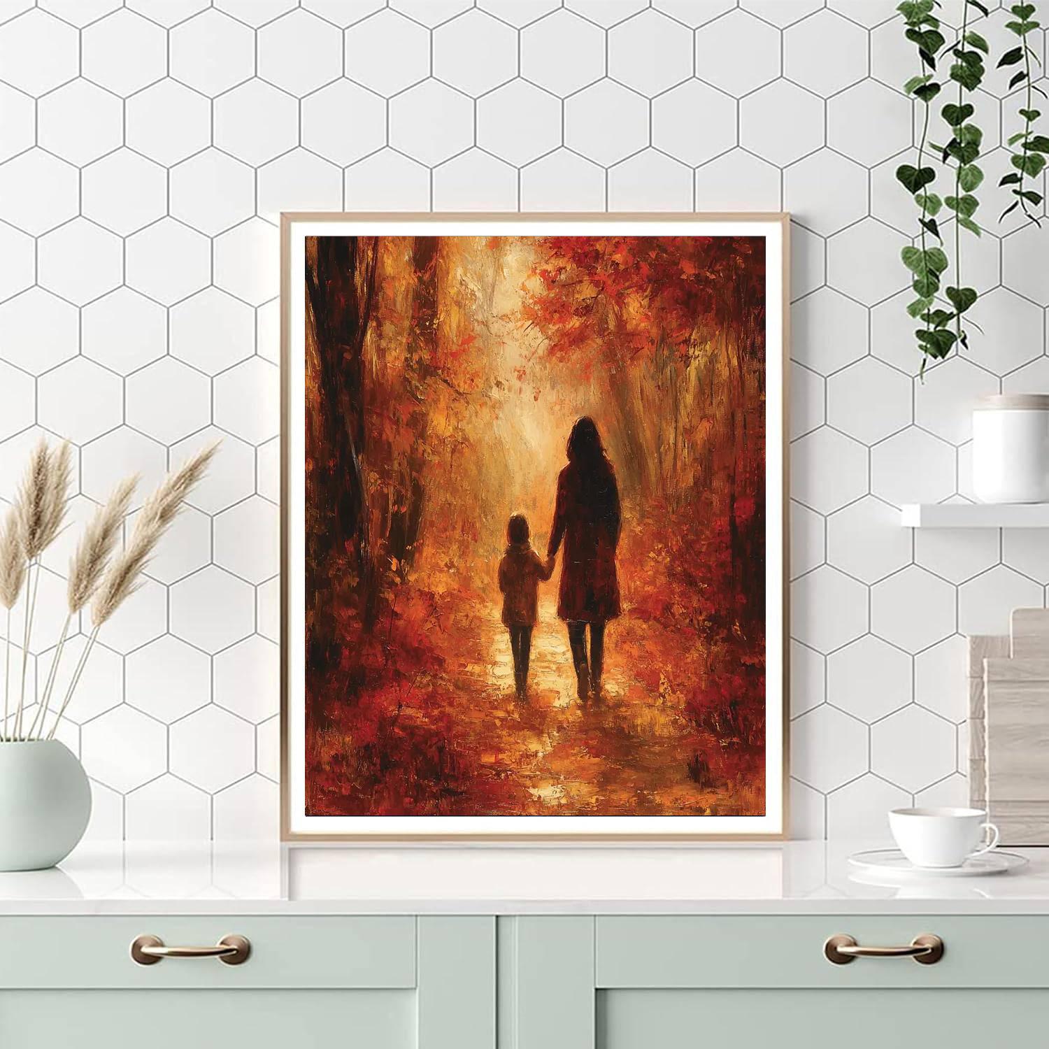 Whispering Autumn Path Number Painting