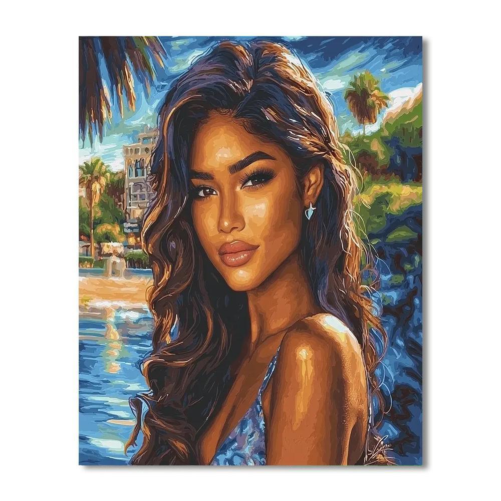 Zendaya: The Rising Star Illuminating The Silver Screen Number Painting