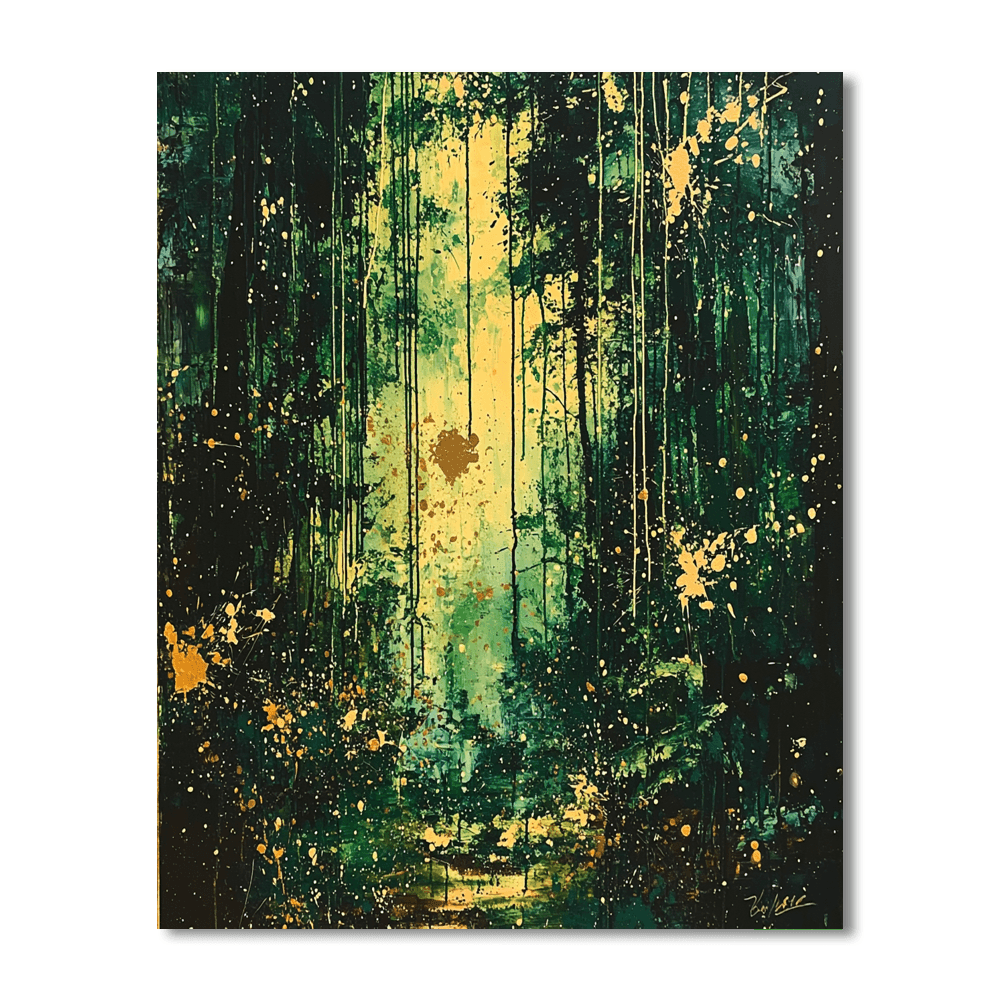 Jackson Pollock Inspired Mystical Wildlife  DIY Paint By Numbers
