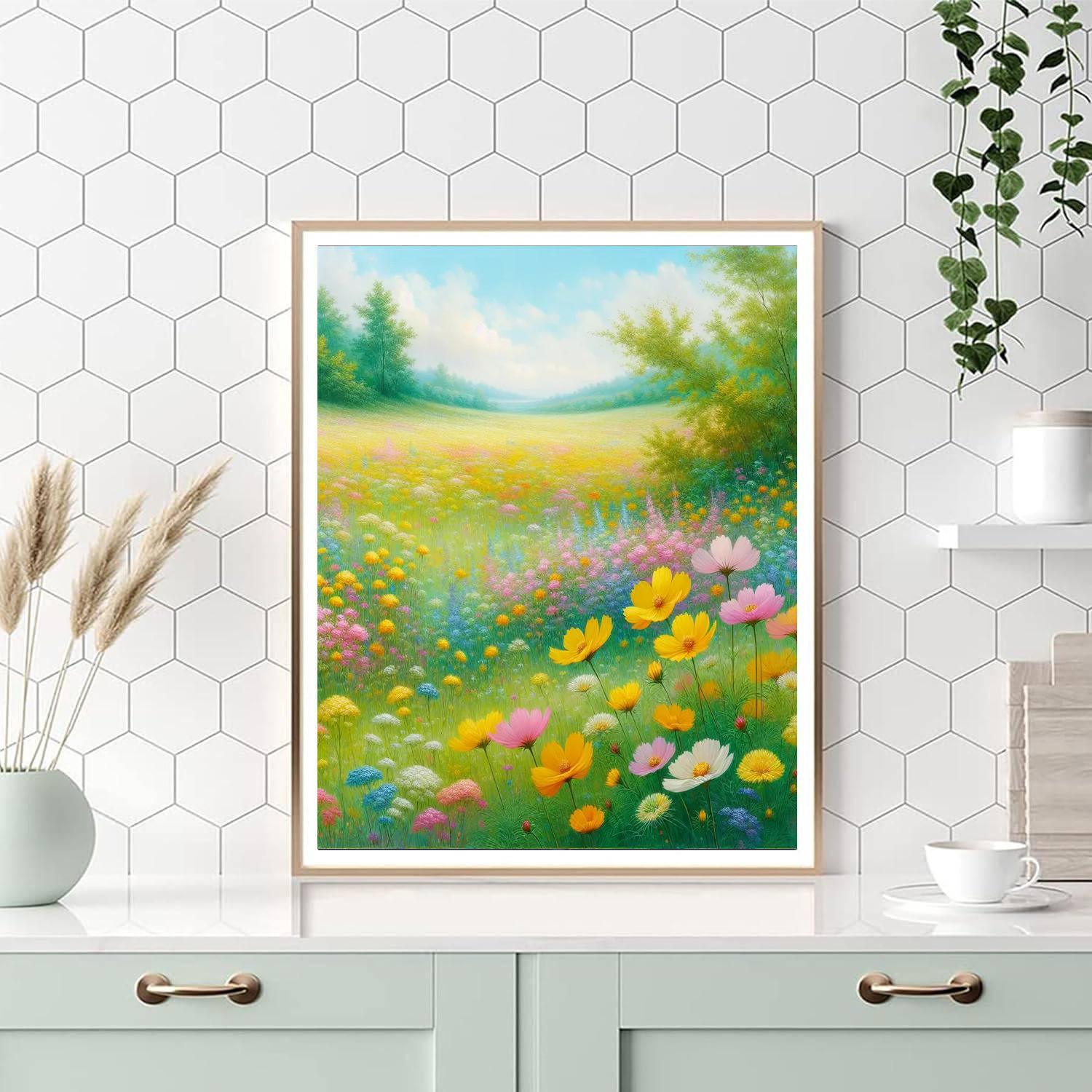 Idyllic Meadow Tranquility Paint By Color
