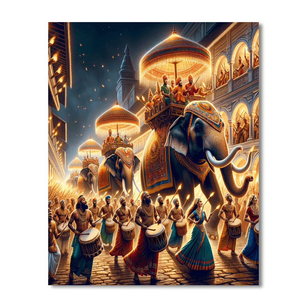 Kandy Esala Perahera - Sri Lanka Paint By Number