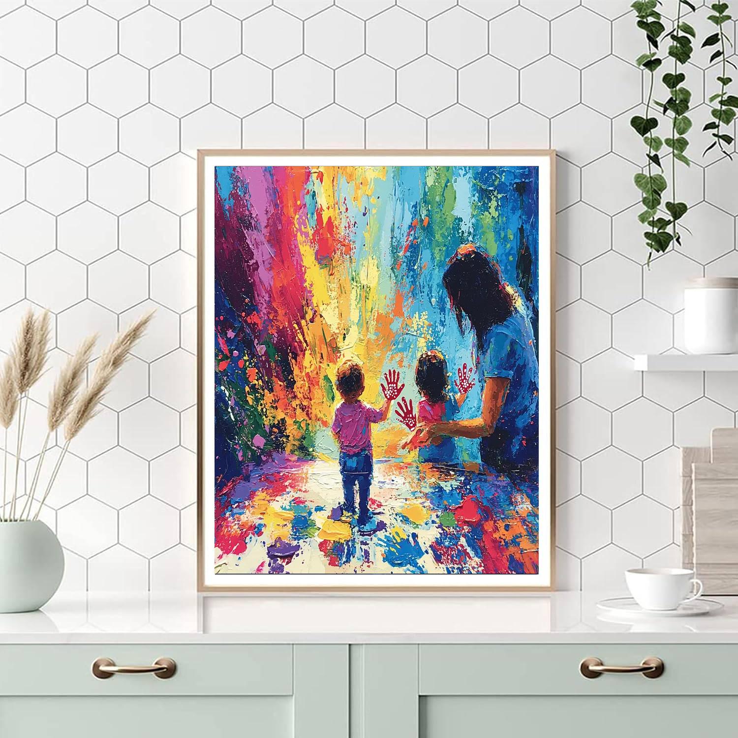 Hearts And Handprints Paint By Number