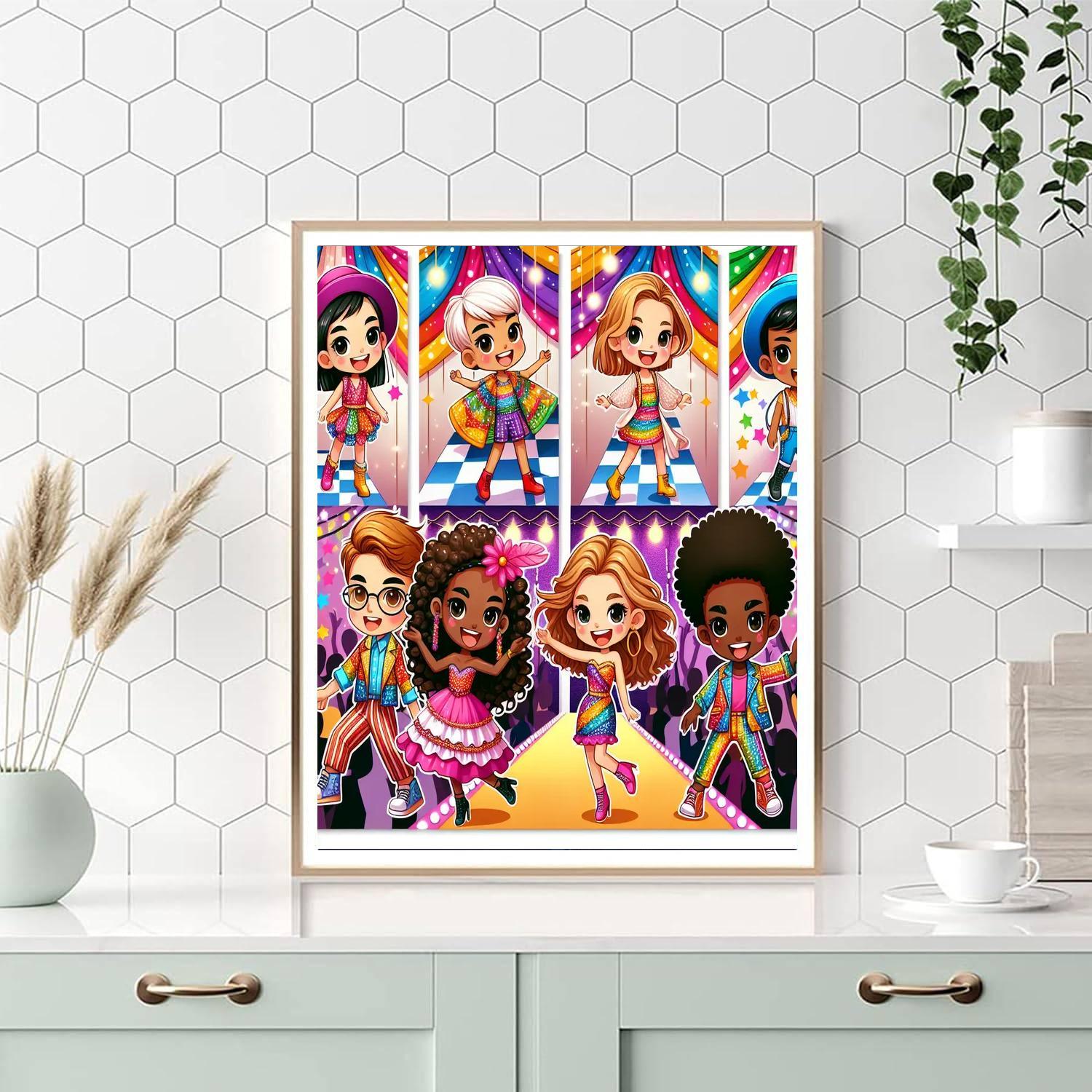 Fabulous Fashion Frenzy Paint By Numbers Art