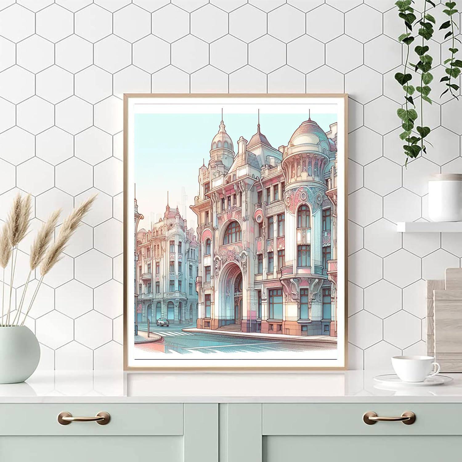 Art Nouveau City Paint By Numbers Kits