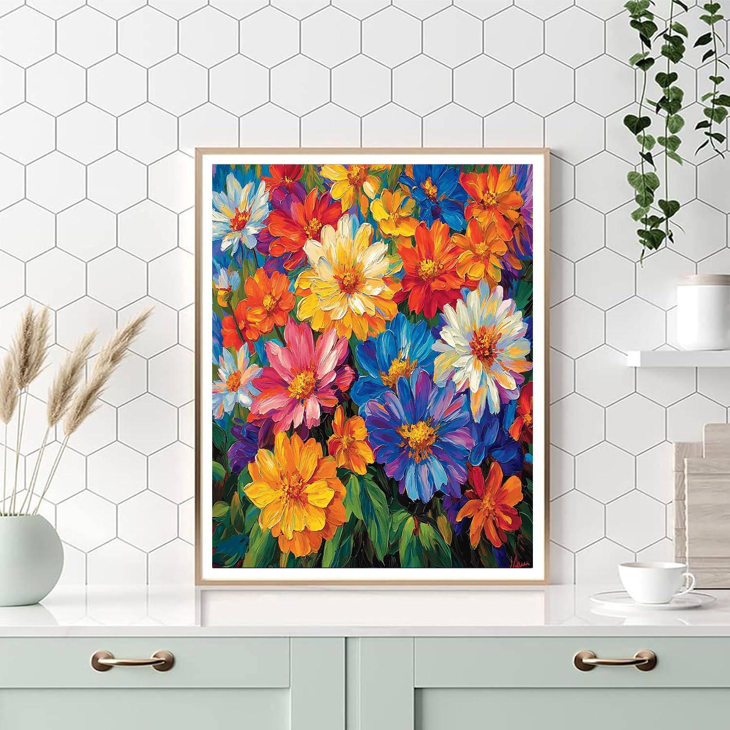 Vincent Van Gogh Inspired Cascading Flowers  Paint By Numbers Kits