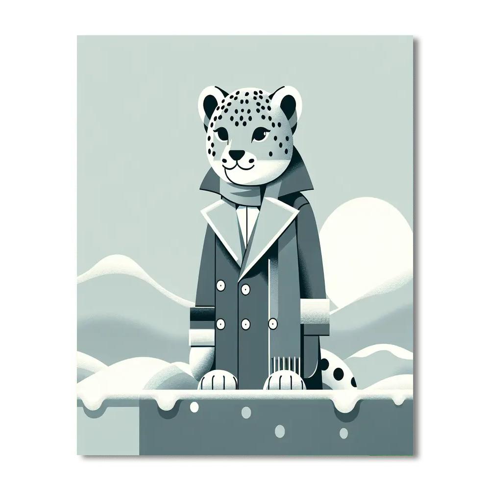 Snazzy Snow Leopard Paint By Number