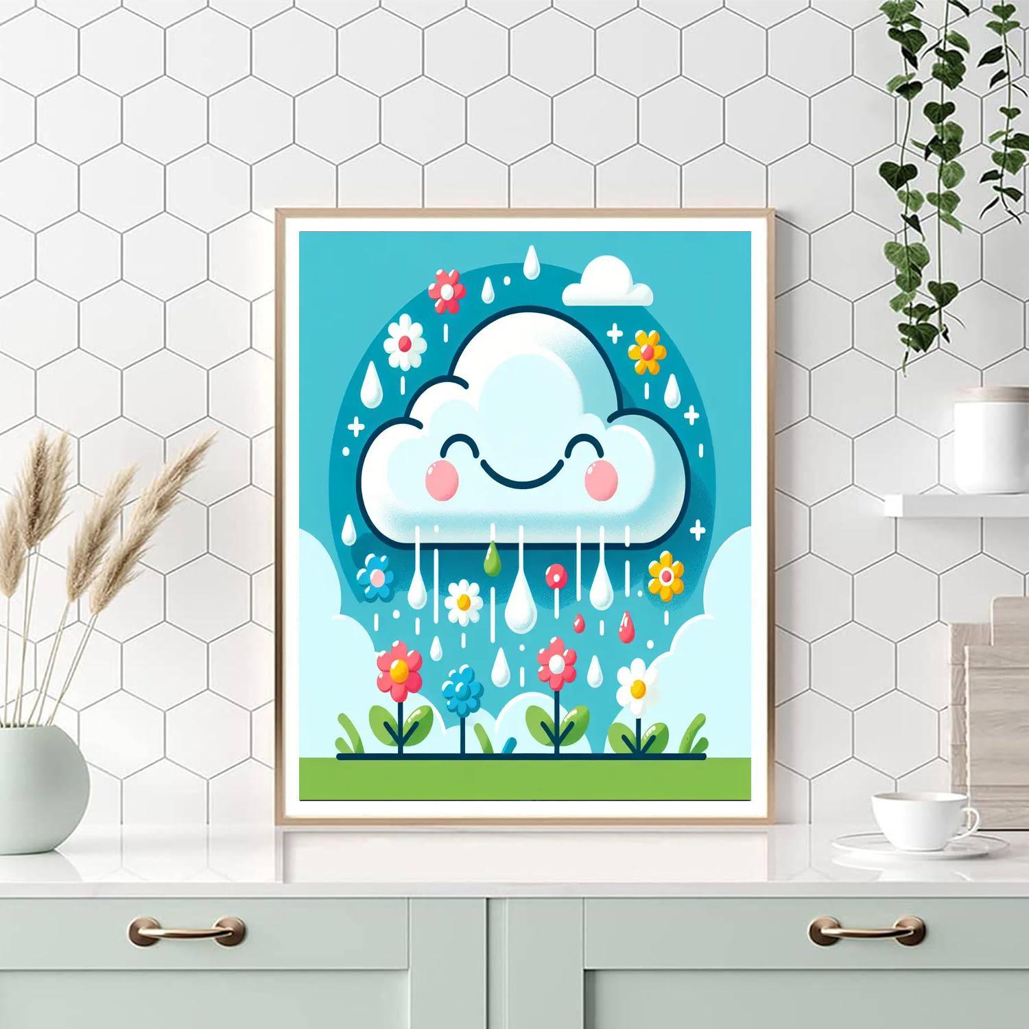 Joyful Cloudy Day Paint By Numbers Kits