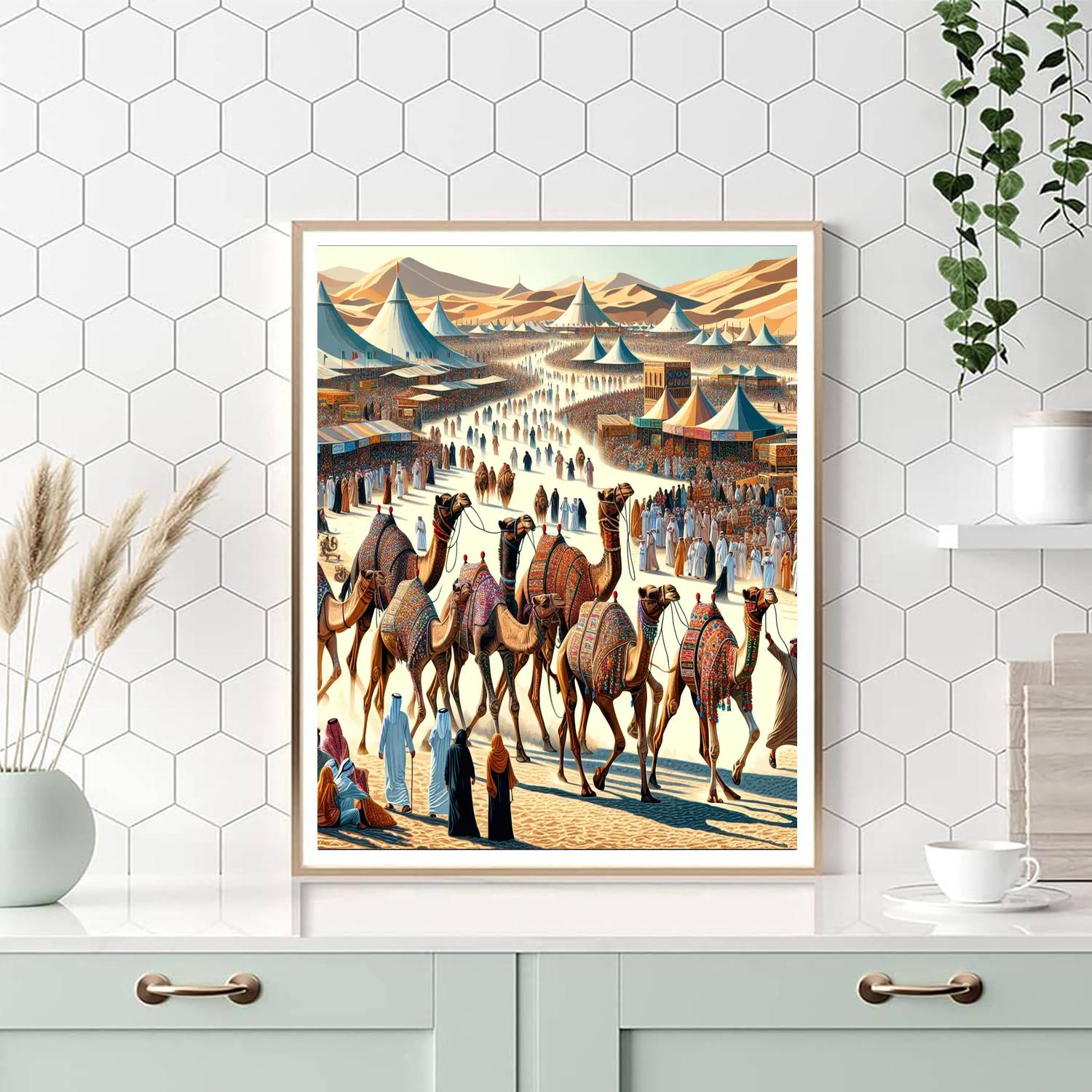 Al Ain Camel Festival - Uae Painting By Numbers Kit