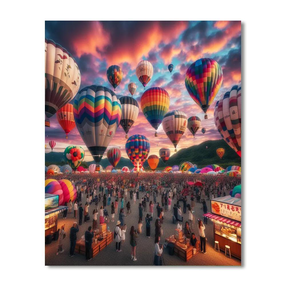 Baloon Fiesta - Japan Painting Number Kit