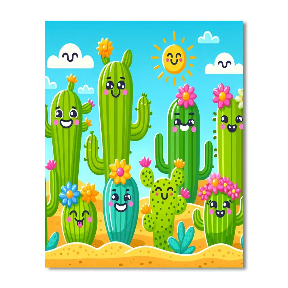 Curious Cactus Garden Paint By Color