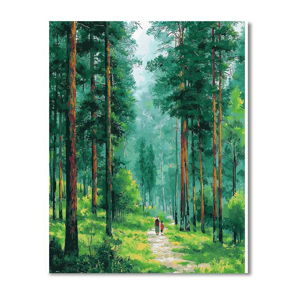 Under The Whispering Pines Painting Number Kit