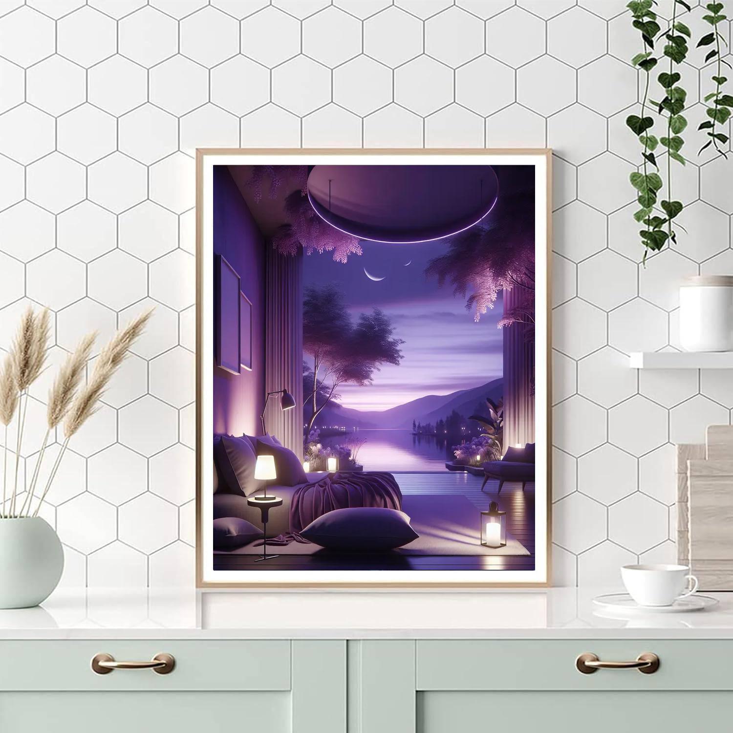 Purple Twilight Dream Paint By Number