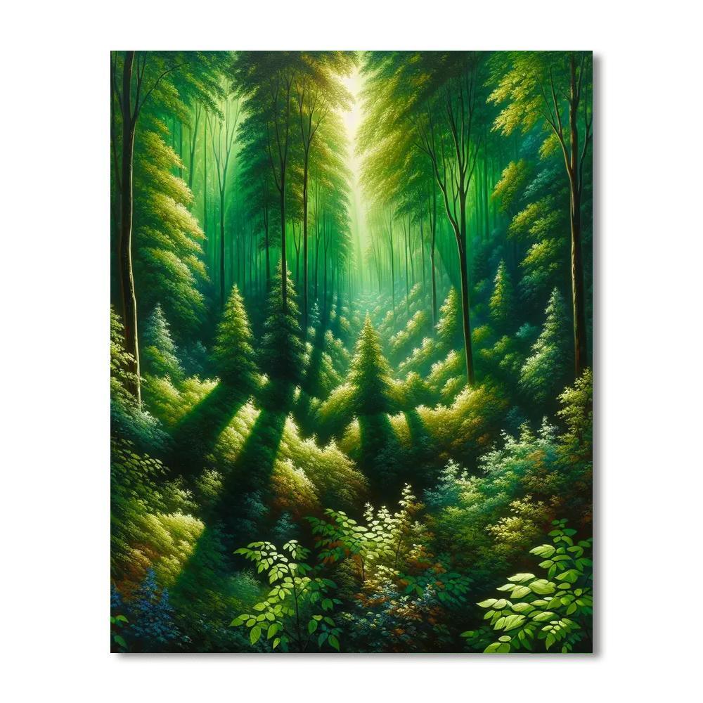 Sunkissed Forest Haven Paint By Numbers Art