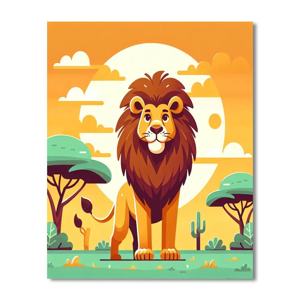 Daring Lion Safari DIY Paint By Numbers