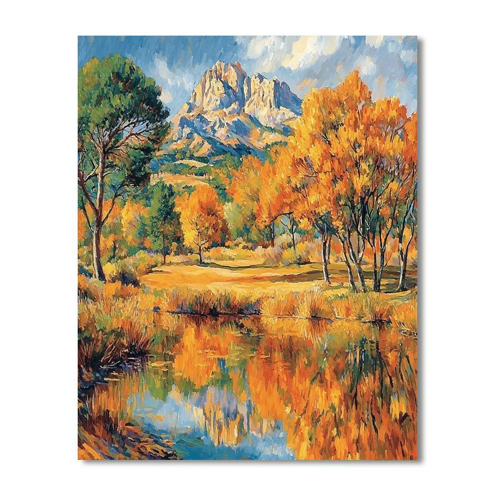 Paul Cézanne Inspired Enchanting Autumn Reflections  Painting By Numbers Kit