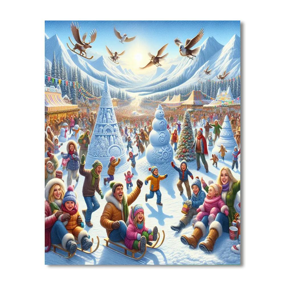 Snowfest - United States Numbered Painting Kits