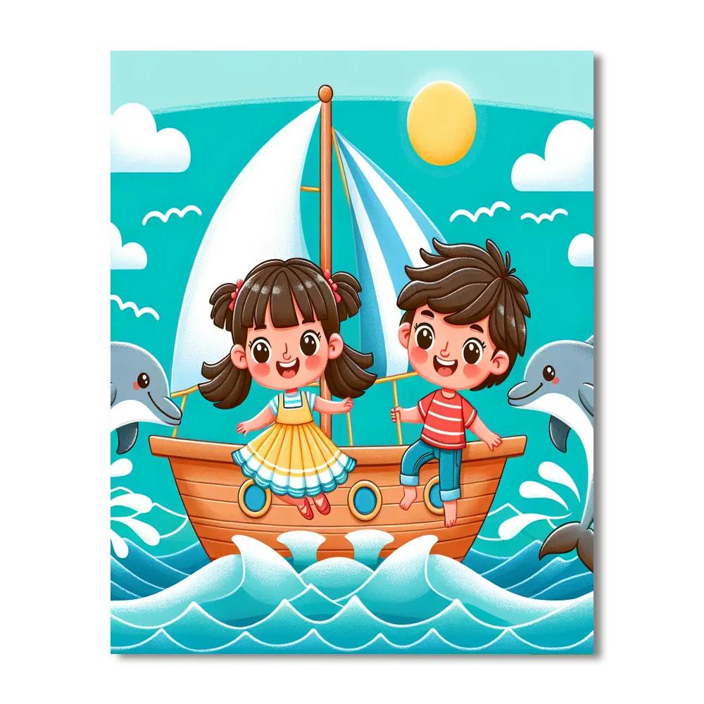 Seaside Adventure Awaits Number Painting