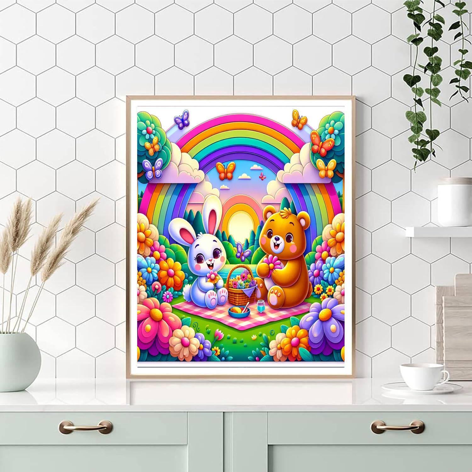 Enchanting Garden Picnic Painting Number Kit