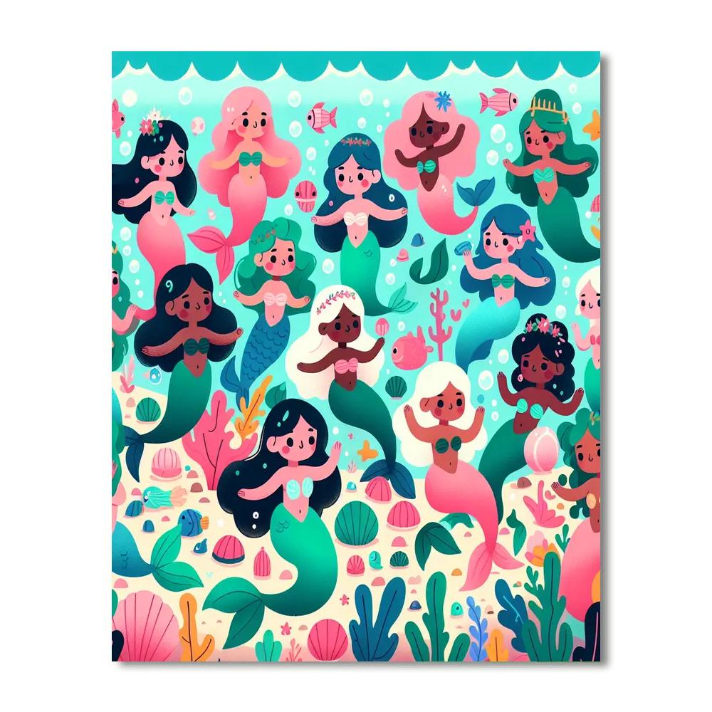 Underwater Mermaid Gala DIY Paint By Numbers