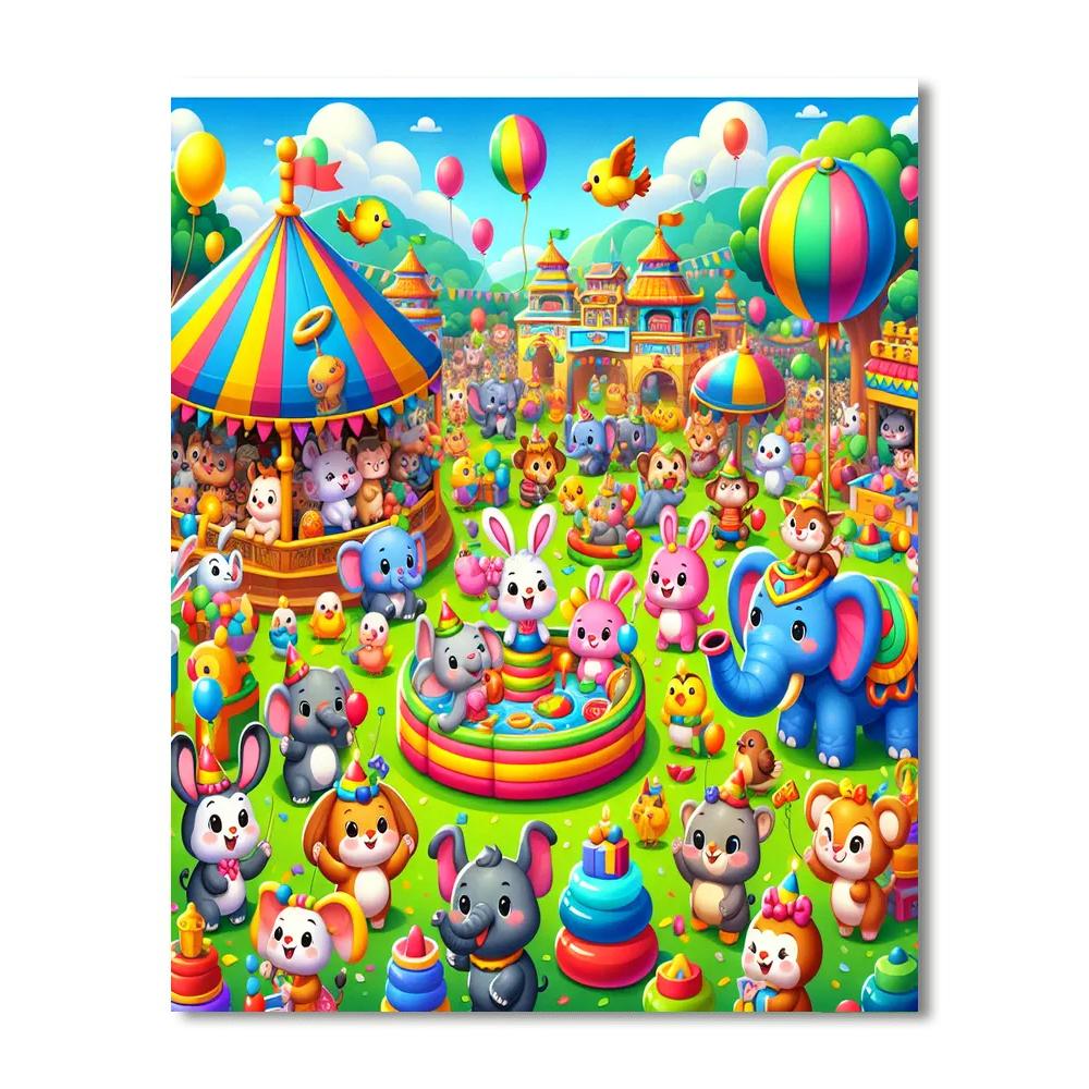 Colorful Festival Fun Paint By Numbers Art