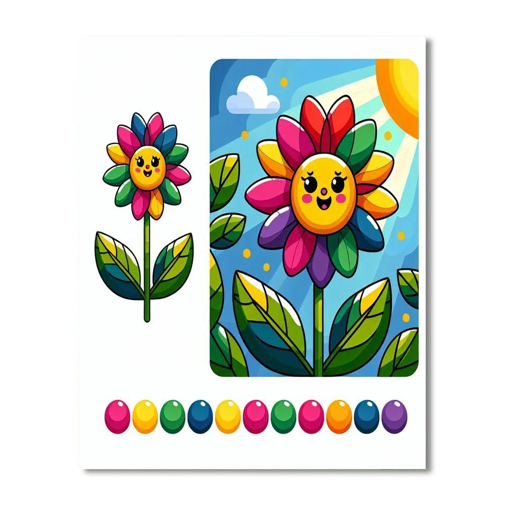 Whimsical Flower Paint By Color