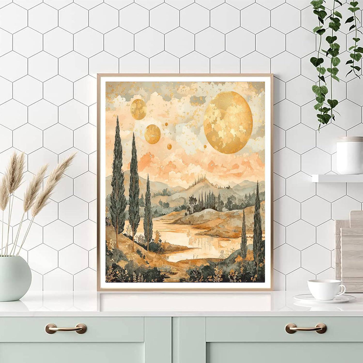 Gustav Klimt Inspired Aurora's Embrace  Paint By Numbers Kits