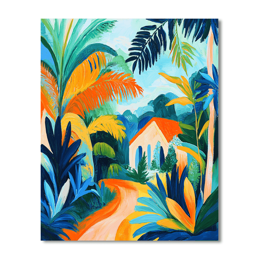 Henri Matisse Inspired Modernist Tropical Delight  Paint By Numbers Art