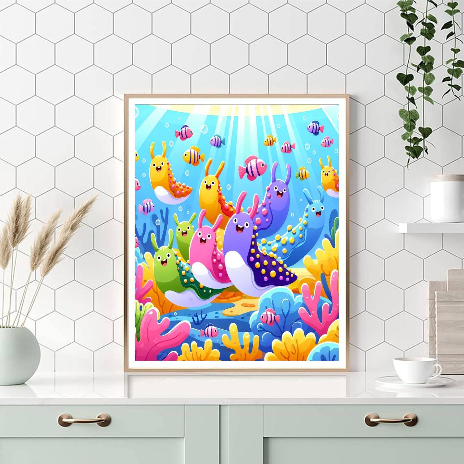Silly Sea Slug Race Paint By Number