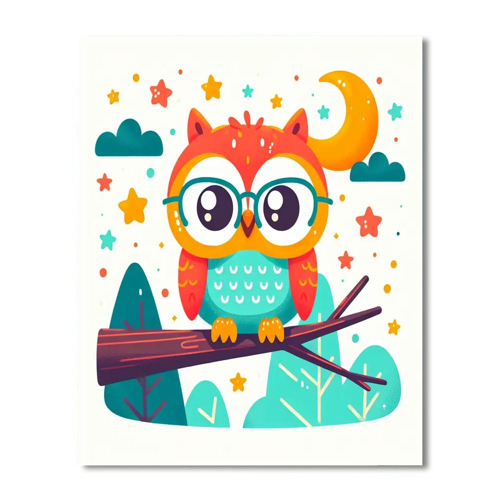 Charming Whimsical Owl Numbered Painting Kits