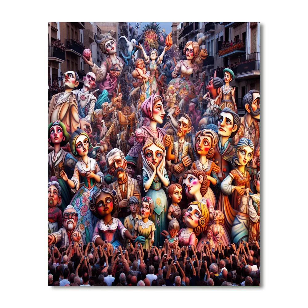 Valencia's Fallas Festival - Spain Paint By Color